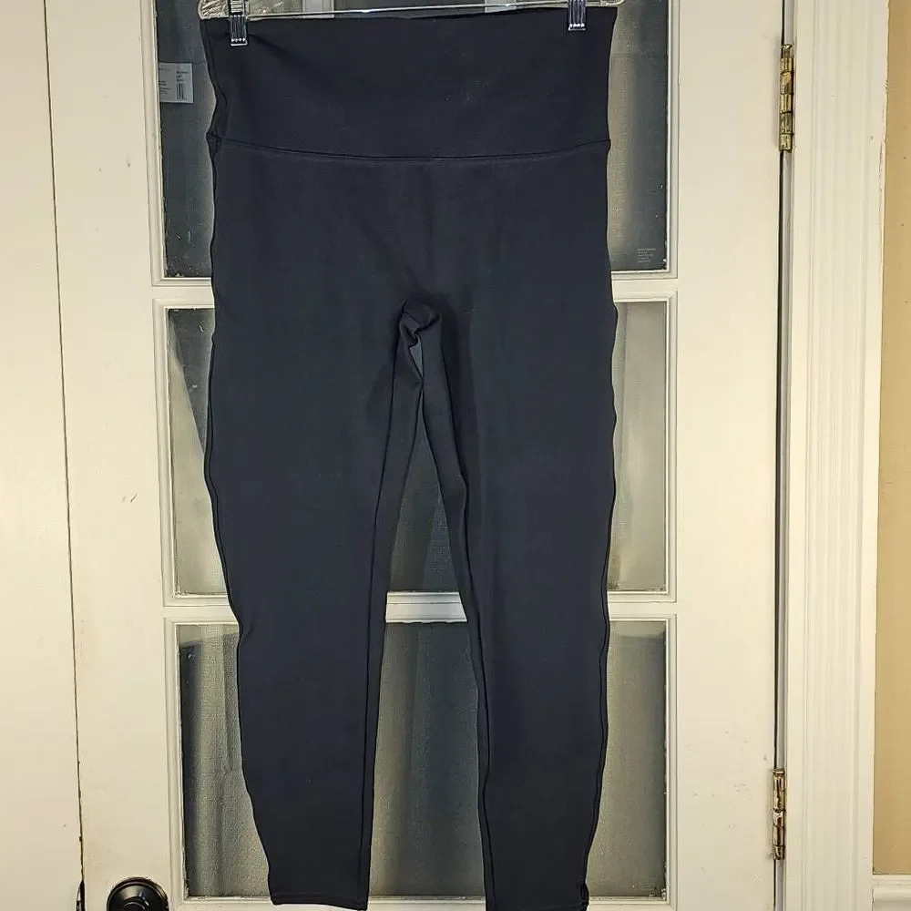 Spanx Womens Navy Blue Ponte Ankle Leggings XL
